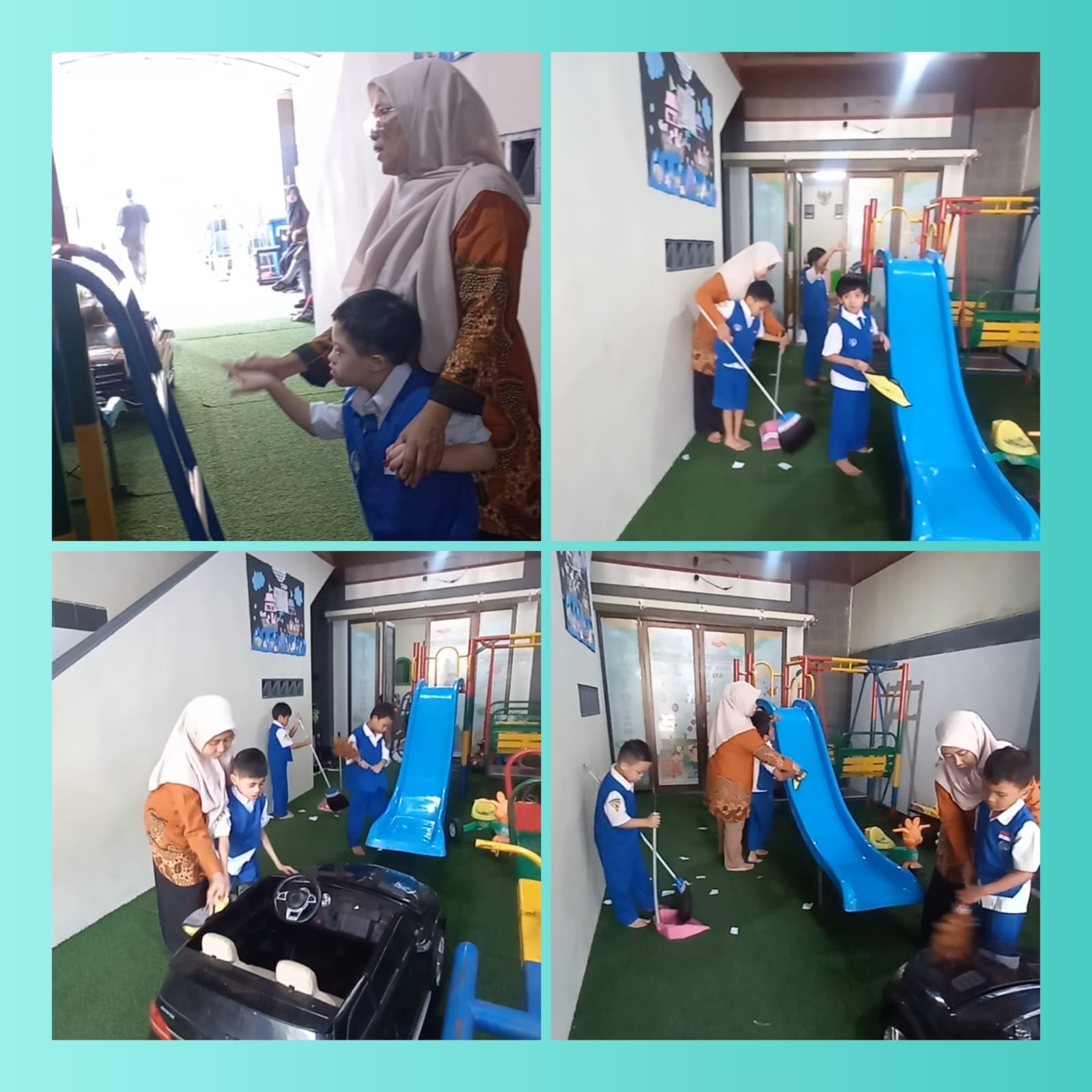<p>Membersihkan halaman</p>