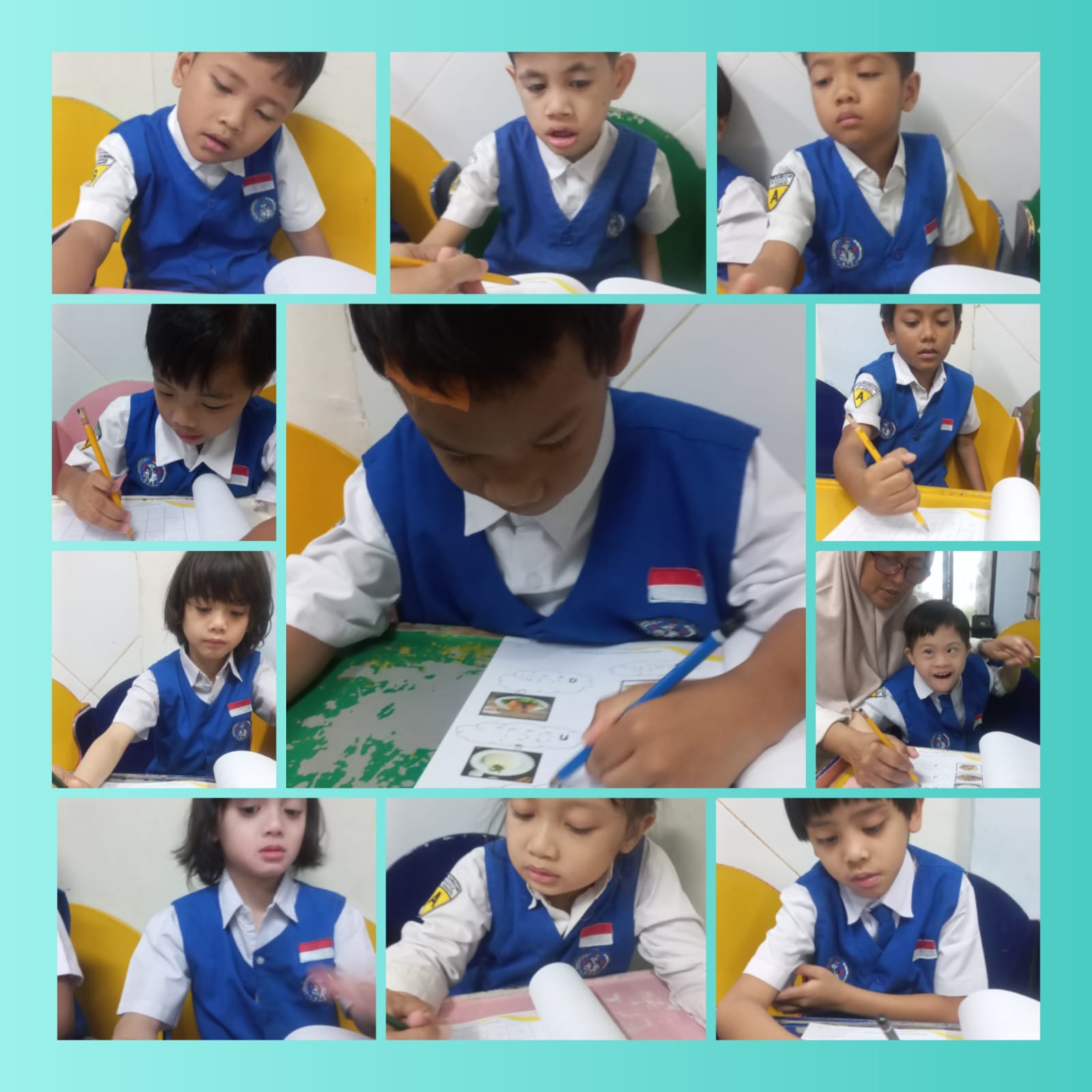 <p>Mengerjakan bks bahasa</p>