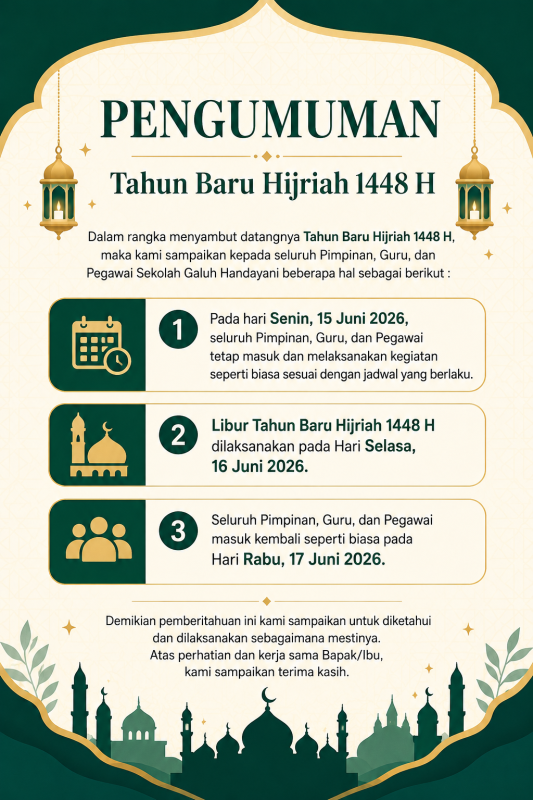 LIBUR TAHUN BARU ISLAM 1448 H