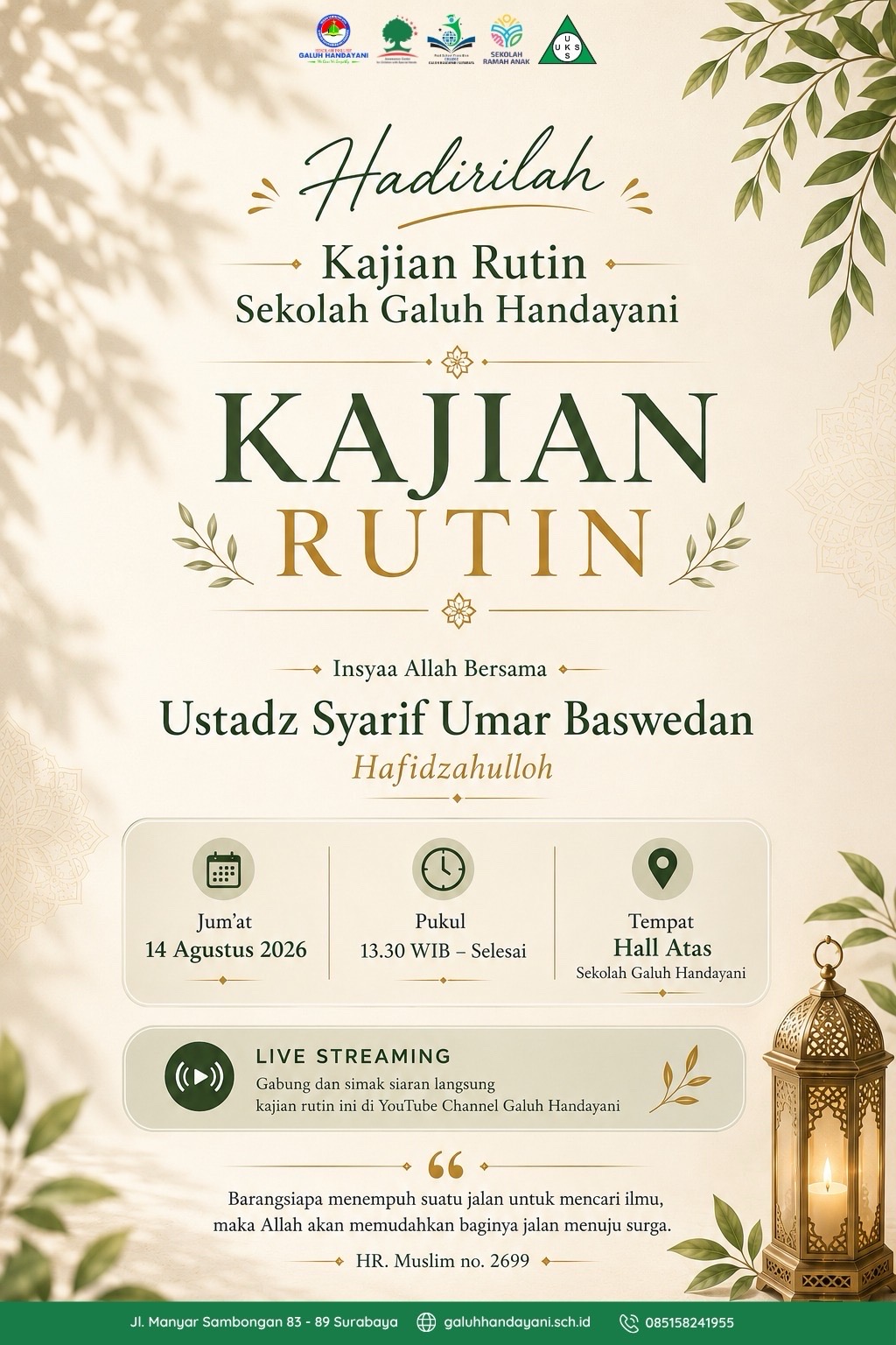 Kajian Rutin Sekolah Galuh Handayani